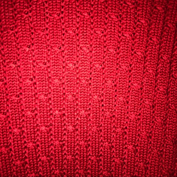 Liz Claiborne cable knit pullover red sweater - Picture 3 of 9